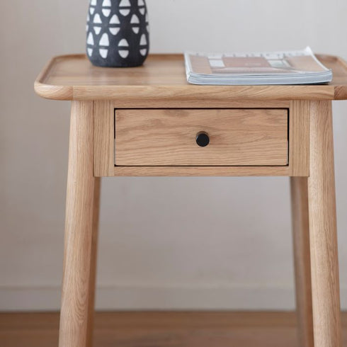 PaulaHome - Kingham 1 Drawer Side Table Oak